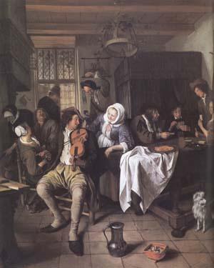 Jan Steen Interior of a Tavern (mk25 oil painting image